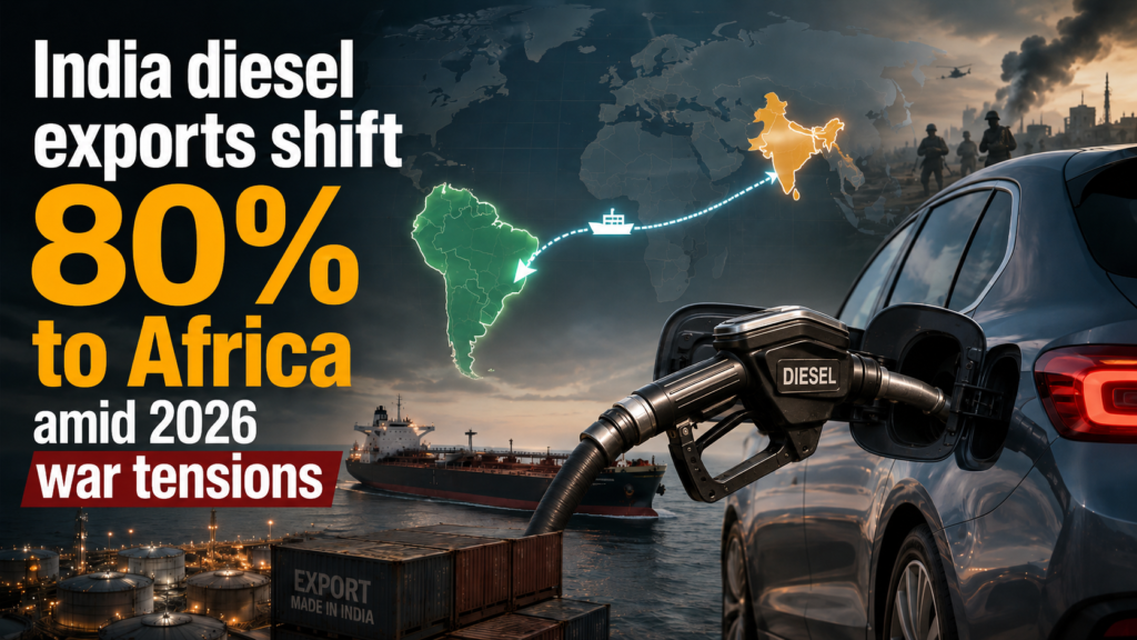 India diesel exports shift 80% to Africa amid 2026 war tensions