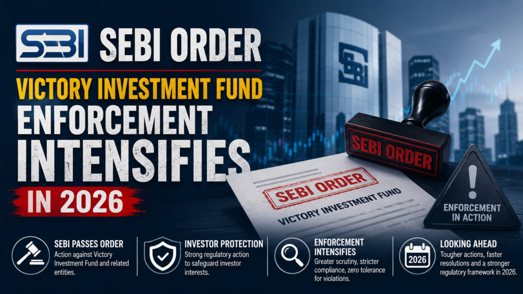 SEBI order Victory Investment fund enforcement intensifies in 2026